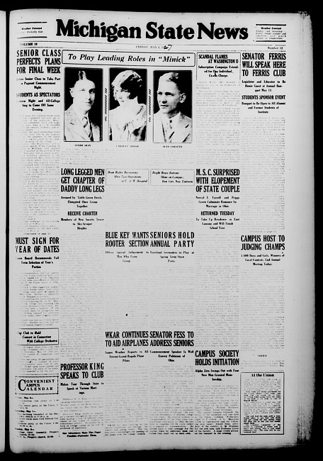 Michigan State news. (1927 May 6)