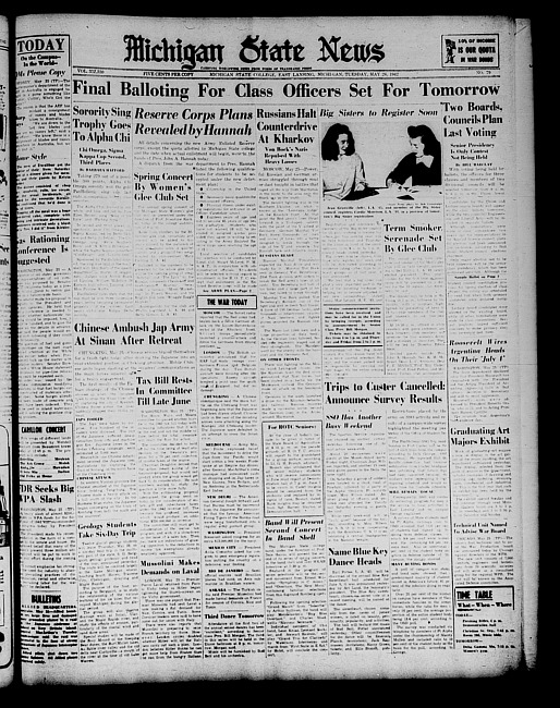 Michigan State news. (1942 May 26)