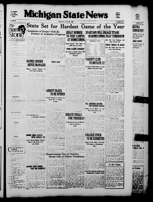 Michigan State news. (1927 October 28)