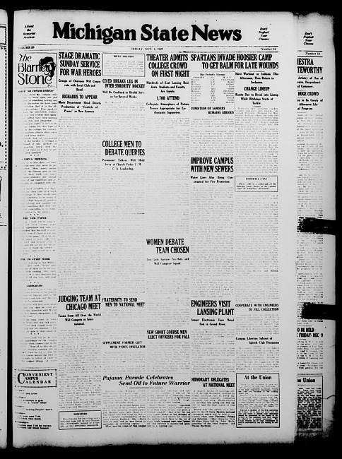 Michigan State news. (1927 November 4)