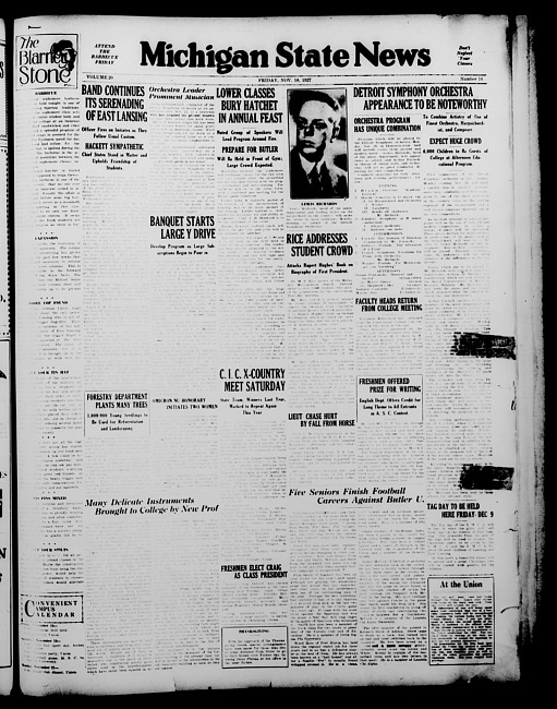 Michigan State news. (1927 November 18)