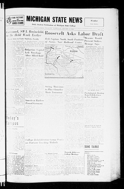 Michigan State news. (1944 January 12)