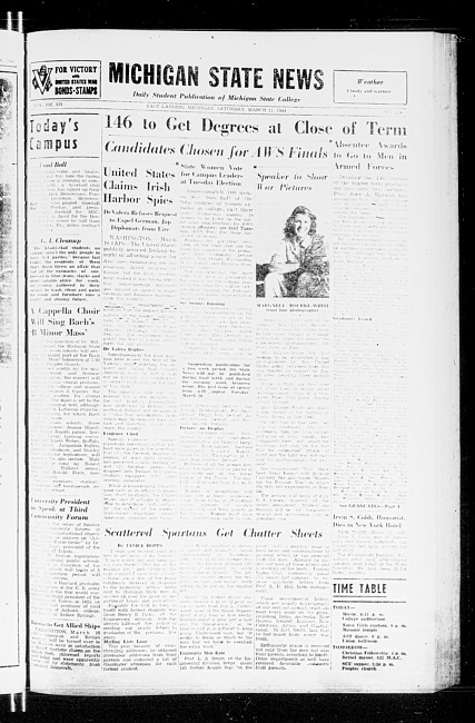 Michigan State news. (1944 March 11)