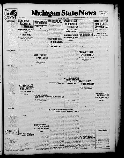 Michigan State news. (1928 January 13)