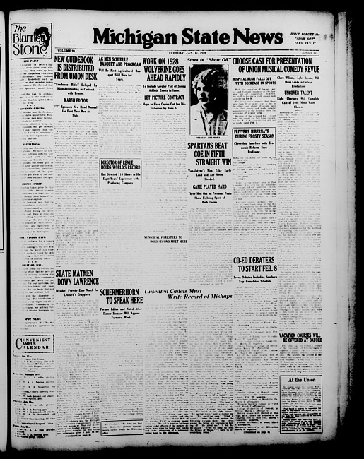 Michigan State news. (1928 January 17)