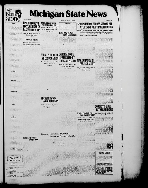 Michigan State news. (1928 February 3)