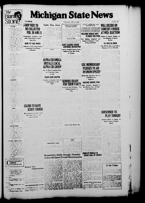 Michigan State news. (1928 February 14)