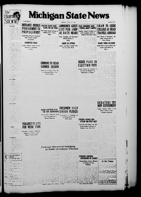 Michigan State news. (1928 February 17)