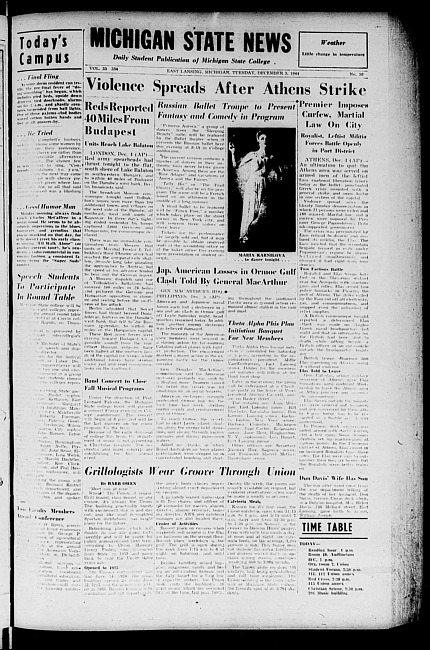 Michigan State news. (1944 December 5)