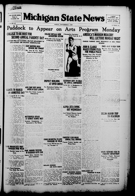 Michigan State news. (1925 November 6)