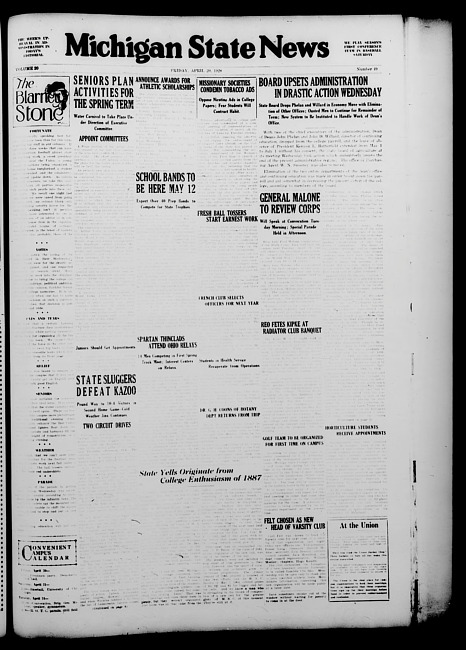 Michigan State news. (1928 April 20)