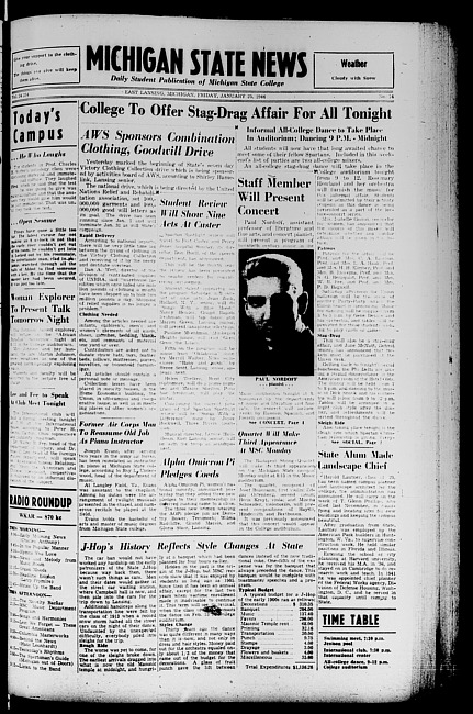 Michigan State news. (1946 January 25)