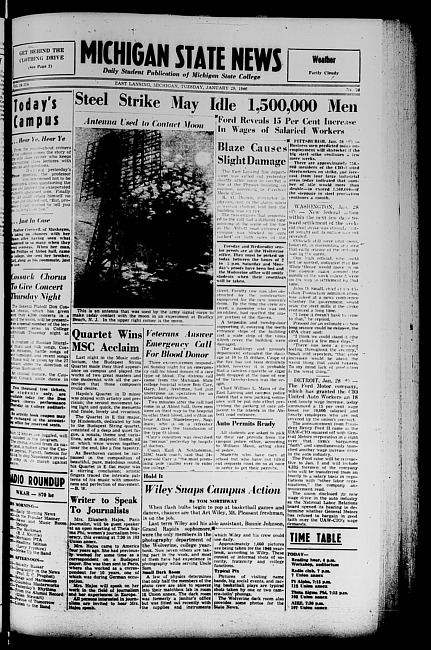 Michigan State news. (1946 January 29)