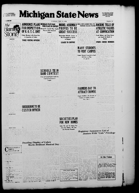 Michigan State news. (1928 May 15)