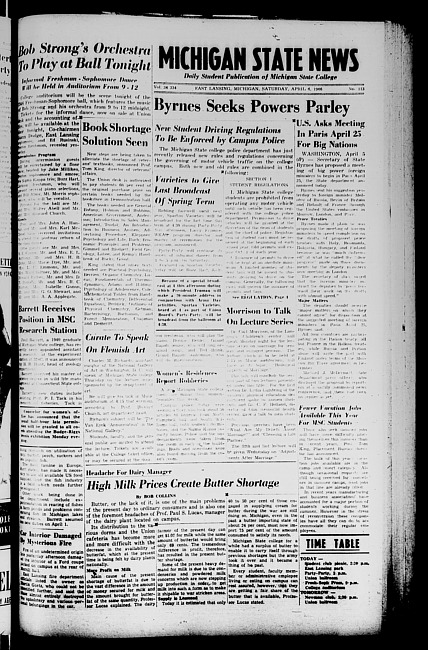 Michigan State news. (1946 April 6)