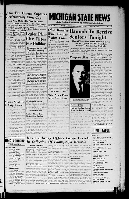Michigan State news. (1946 May 28)