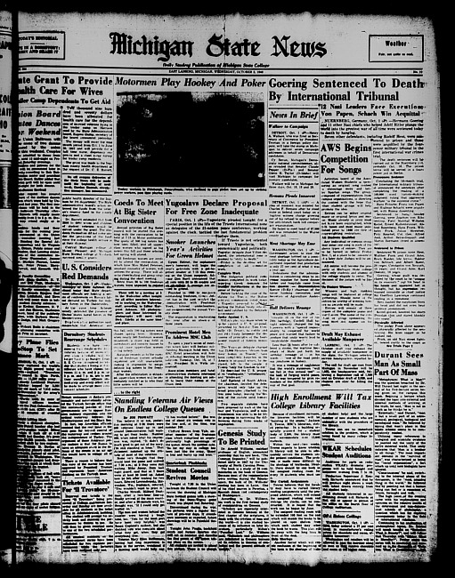 Michigan State news. (1946 October 2)