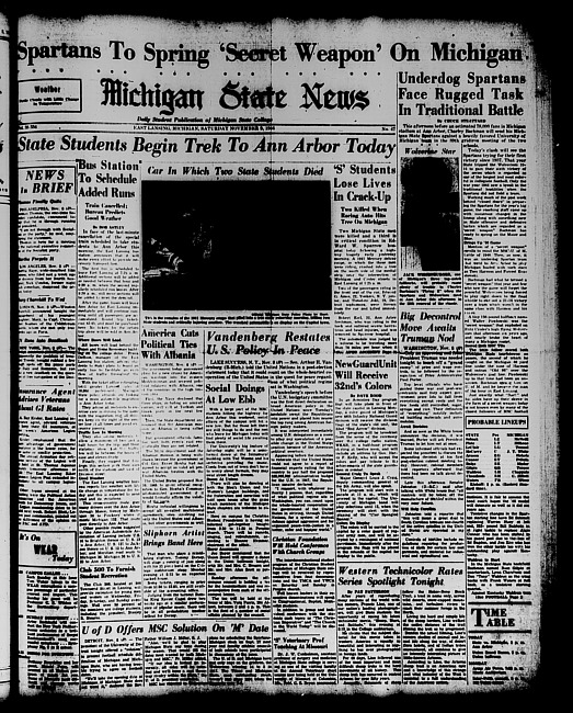 Michigan State news. (1946 November 9)