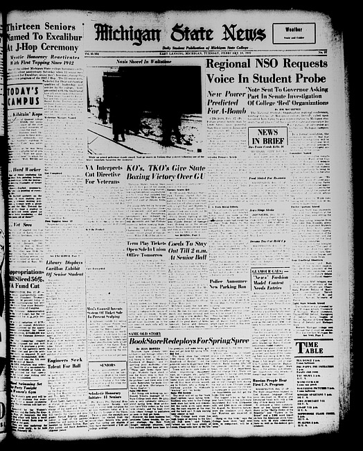 Michigan State news. (1947 February 18)