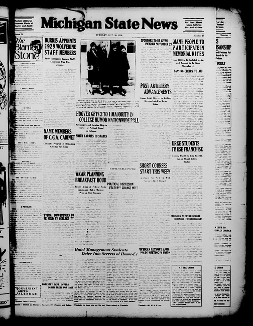 Michigan State news. (1928 October 30)