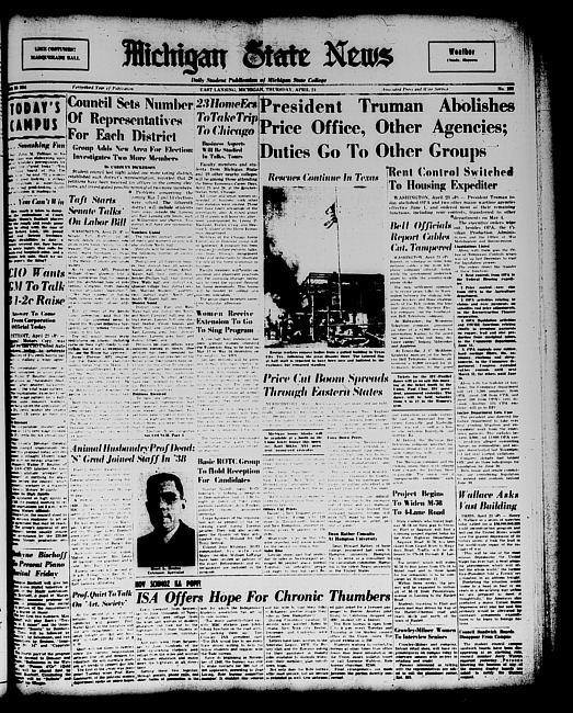 Michigan State news. (1947 April 24)