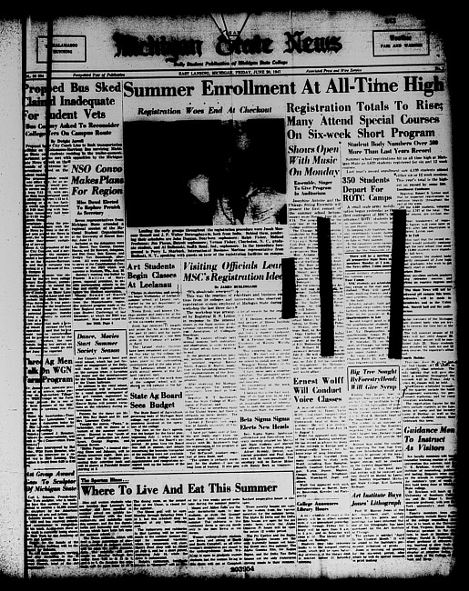 Michigan State news. (1947 June 20)