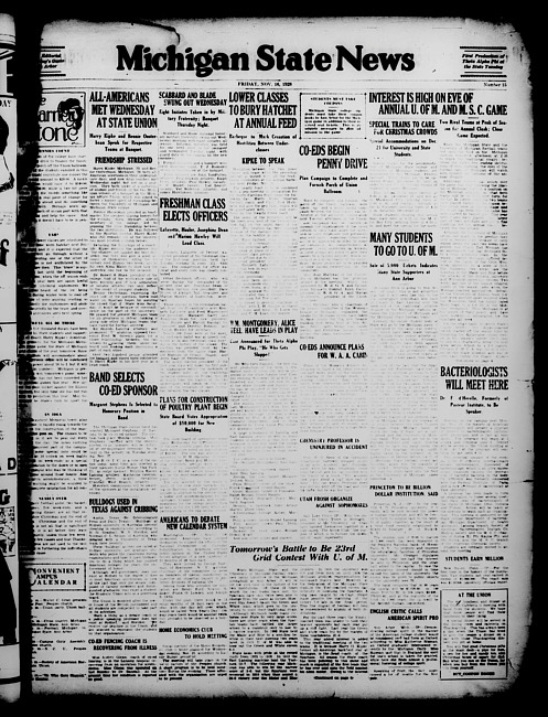 Michigan State news. (1928 November 16)