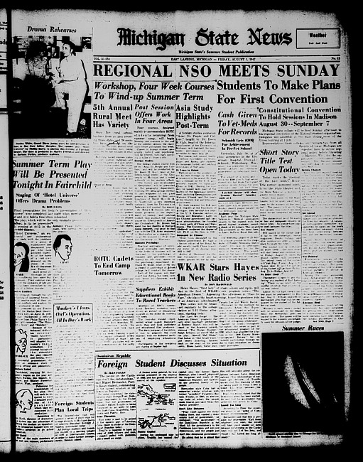 Michigan State news. (1947 August 1)