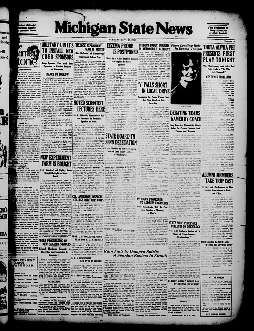 Michigan State news. (1928 November 20)
