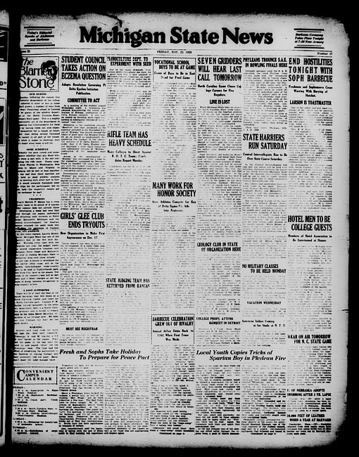 Michigan State news. (1928 November 23)