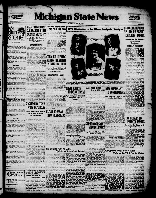 Michigan State news. (1928 November 27)