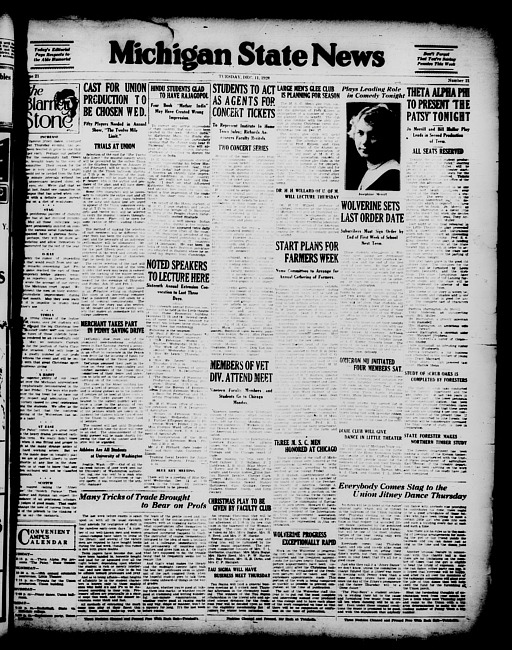 Michigan State news. (1928 December 11)