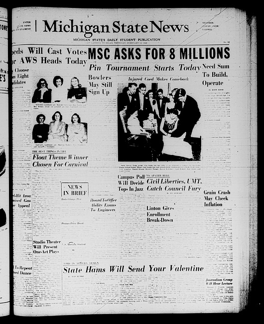 Michigan State news. (1948 February 12)