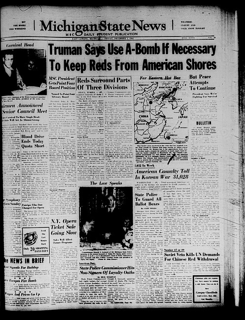 Michigan State news. (1950 December 1)