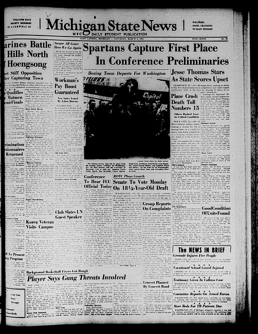 Michigan State news. (1951 March 3)