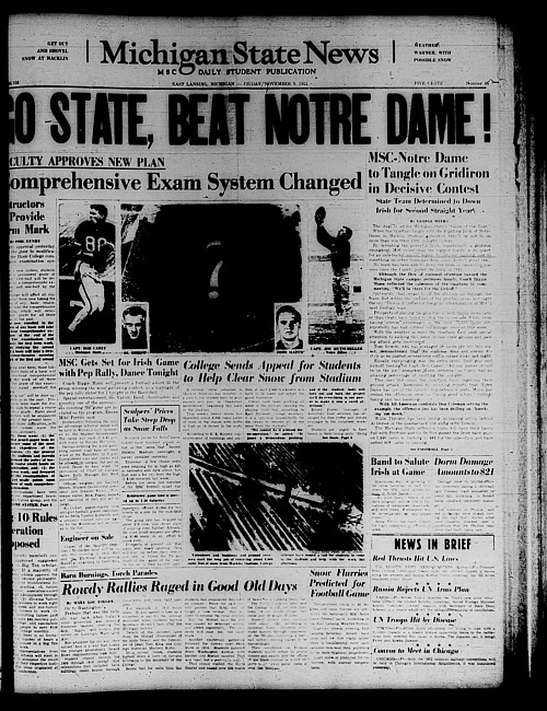 Michigan State news. (1951 November 9)