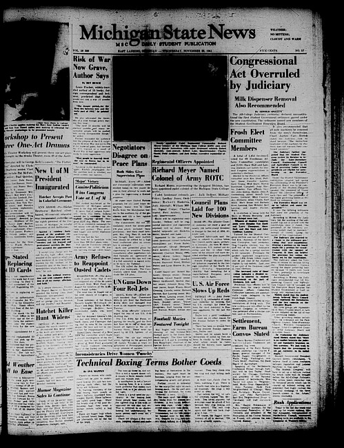 Michigan State news. (1951 November 28)