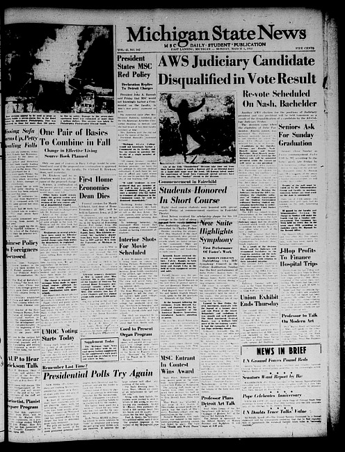 Michigan State news. (1952 March 3)