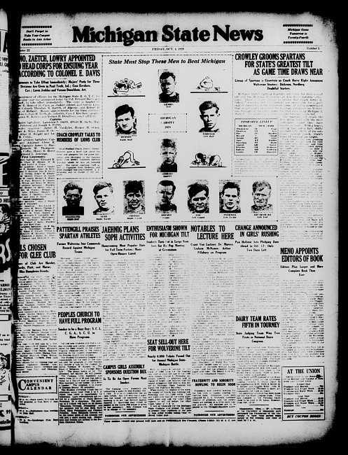 Michigan State news. (1929 October 4)