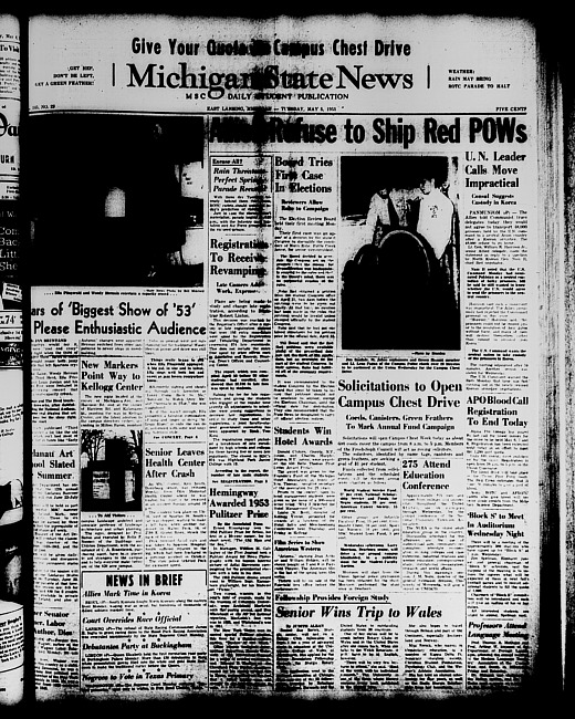 Michigan State news. (1953 May 5)