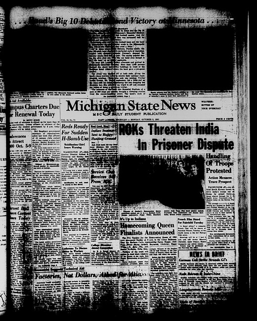 Michigan State news. (1953 October 5)