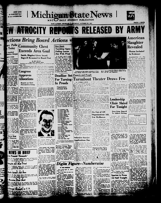 Michigan State news. (1953 October 29)