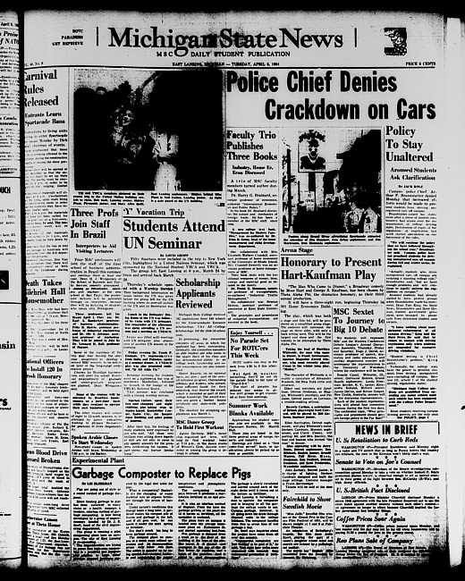 Michigan State news. (1954 April 6)