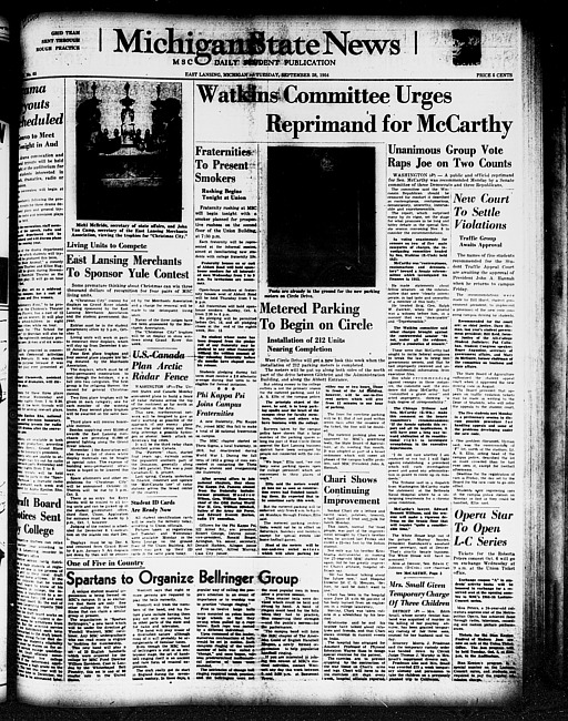 Michigan State news. (1954 September 28)
