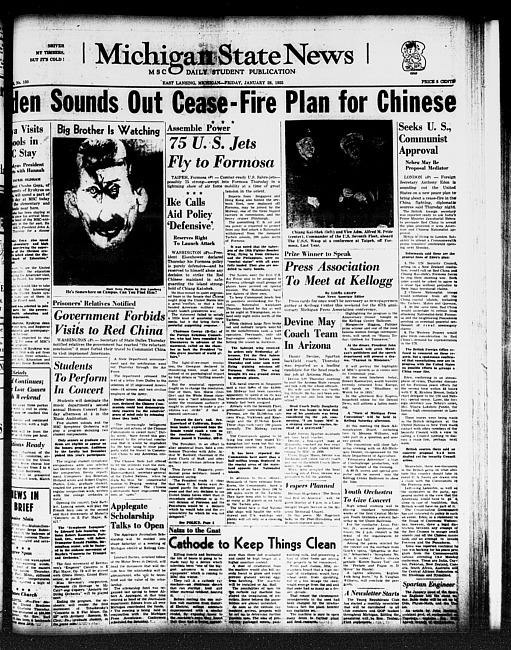 Michigan State news. (1955 January 28)
