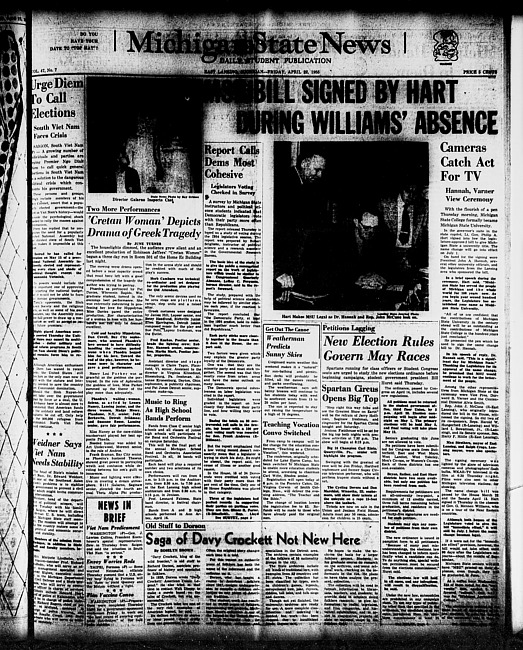 Michigan State news. (1955 April 22)