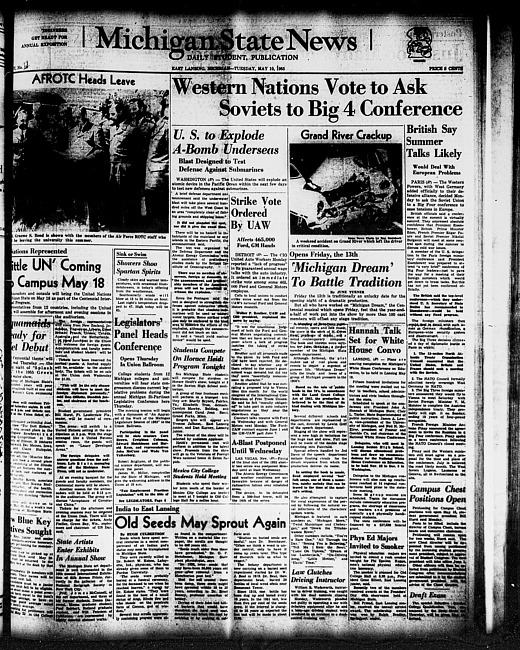 Michigan State news. (1955 May 10)