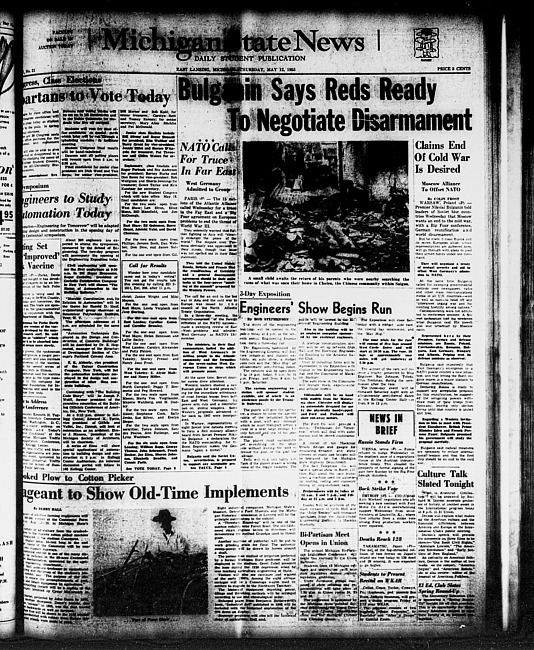 Michigan State news. (1955 May 12)