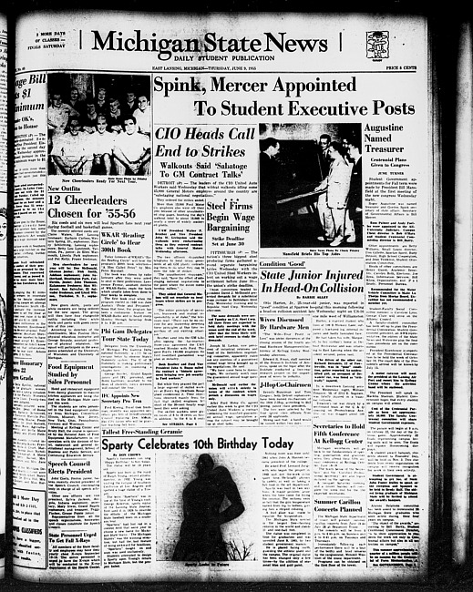 Michigan State news. (1955 June 9)