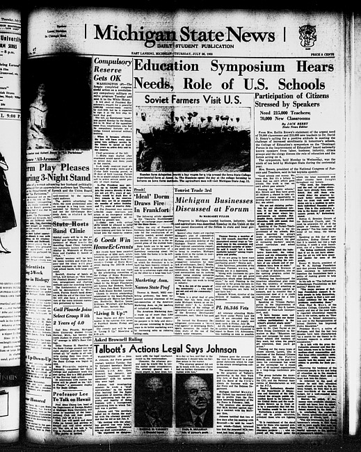 Michigan State news. (1955 July 28)
